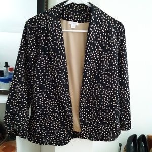 Black polka dot blazer/jacket size small ⭐️